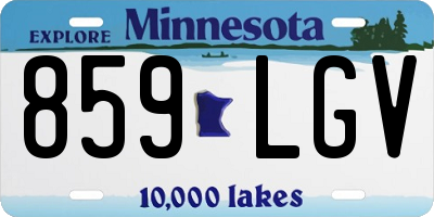 MN license plate 859LGV
