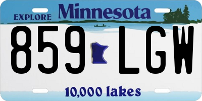 MN license plate 859LGW