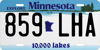 MN license plate 859LHA