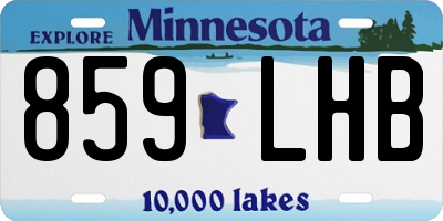 MN license plate 859LHB