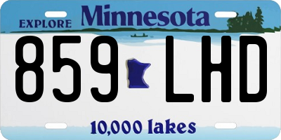 MN license plate 859LHD