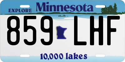 MN license plate 859LHF