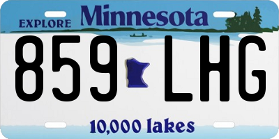 MN license plate 859LHG