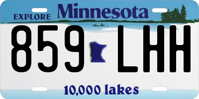 MN license plate 859LHH