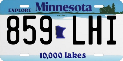 MN license plate 859LHI