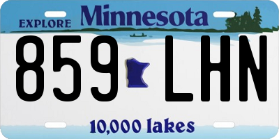 MN license plate 859LHN