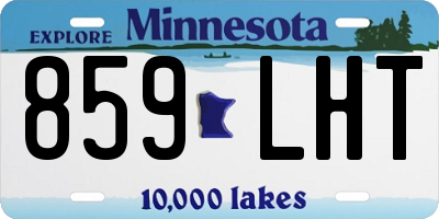 MN license plate 859LHT