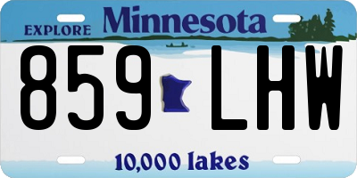 MN license plate 859LHW