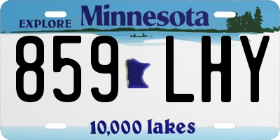 MN license plate 859LHY