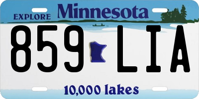 MN license plate 859LIA