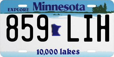 MN license plate 859LIH