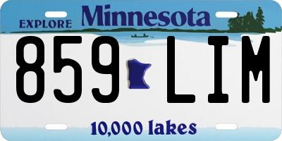 MN license plate 859LIM