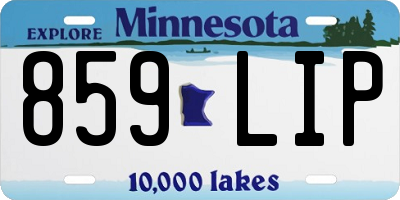MN license plate 859LIP