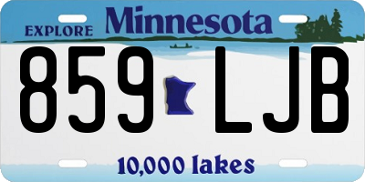 MN license plate 859LJB