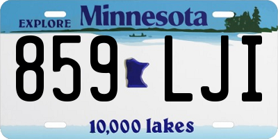 MN license plate 859LJI