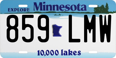 MN license plate 859LMW