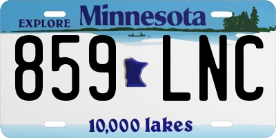 MN license plate 859LNC
