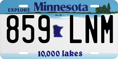 MN license plate 859LNM