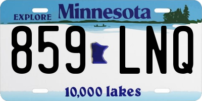 MN license plate 859LNQ