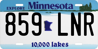 MN license plate 859LNR