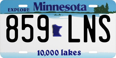 MN license plate 859LNS