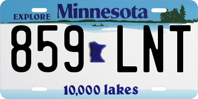 MN license plate 859LNT