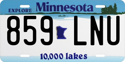 MN license plate 859LNU