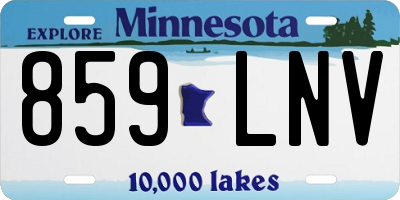 MN license plate 859LNV