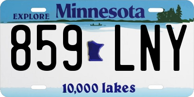 MN license plate 859LNY