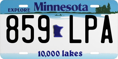 MN license plate 859LPA