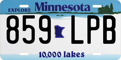 MN license plate 859LPB