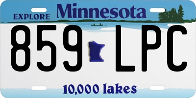 MN license plate 859LPC