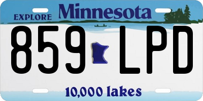 MN license plate 859LPD