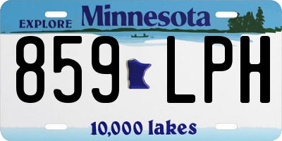 MN license plate 859LPH