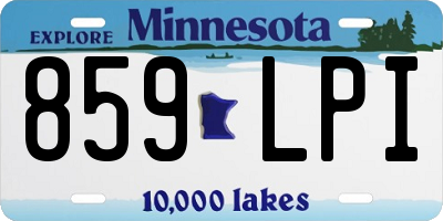 MN license plate 859LPI