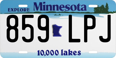 MN license plate 859LPJ