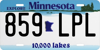 MN license plate 859LPL