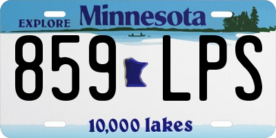 MN license plate 859LPS