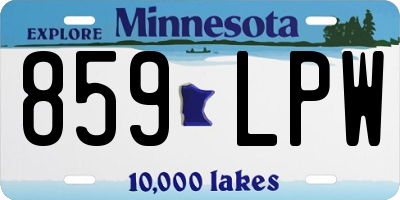 MN license plate 859LPW