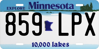 MN license plate 859LPX