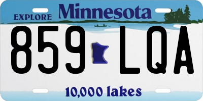 MN license plate 859LQA