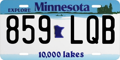 MN license plate 859LQB