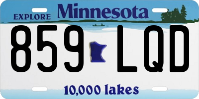 MN license plate 859LQD