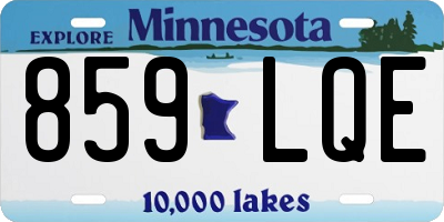 MN license plate 859LQE