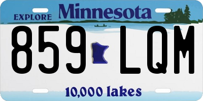 MN license plate 859LQM