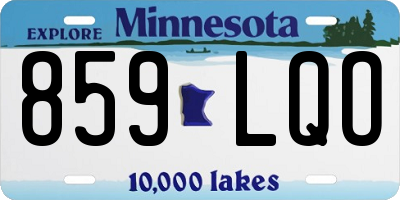 MN license plate 859LQO