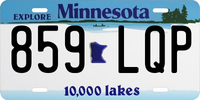 MN license plate 859LQP