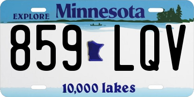 MN license plate 859LQV