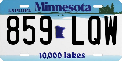 MN license plate 859LQW