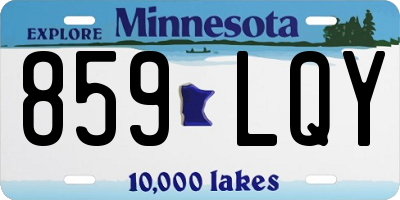 MN license plate 859LQY